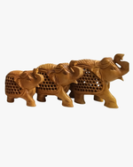 Beautiful carved wooden elephant statue decorative ethnic home accent
