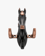 Wall-mounted horse key holder with strong hooks, decorative and functional key organizer for entryway