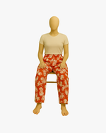 Red Stylish Women’s Flower Print Palazzo with Comfortable Fit