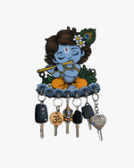 Baby Krishna MDF Wooden Key Holder wall mounted decorative key organizer for home entrance