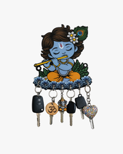 Baby Krishna MDF Wooden Key Holder wall mounted decorative key organizer for home entrance