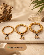 Couple Chandan bracelets handcrafted with natural wooden beads