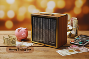 Wooden money saving box for kids to learn saving habits