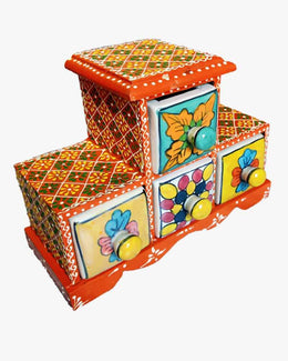 Handmade wooden dry fruit container box for kitchen storage