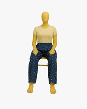 Blue women’s palazzo pants with traditional Rajasthani style