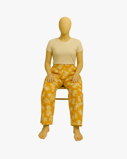 Yellow Stylish Women’s Flower Print Palazzo with Comfortable Fit